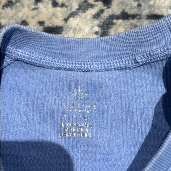 Aerie cropped blue long sleeve size small - Picture 4 of 5